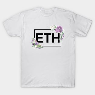 Ethereum Orchid Border Black T-Shirt